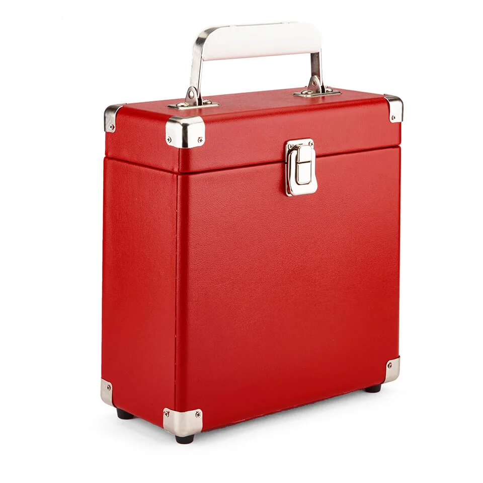 GPO Retro Portable Carry Case for 7-Inch Vinyl Records - Red Bild 1