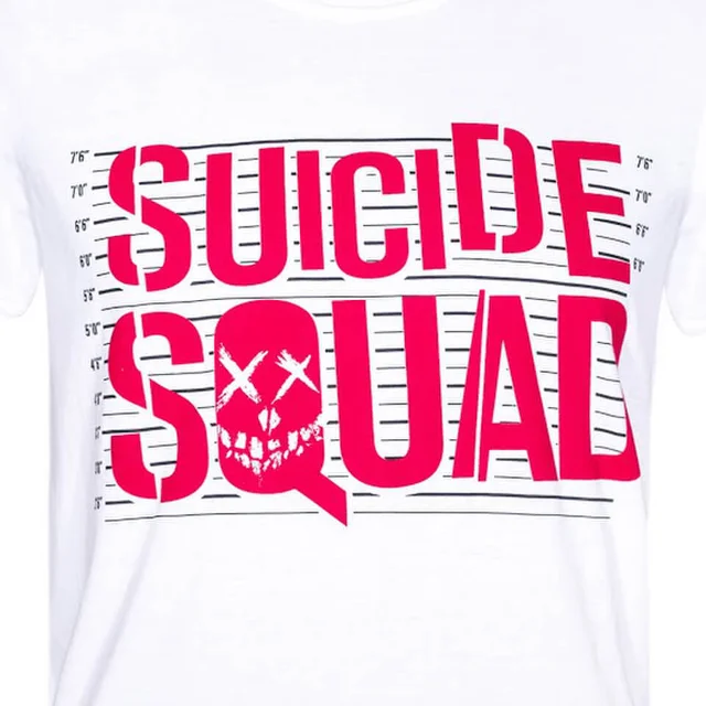 Suicide Squad Herren Line Up Logo T-Shirt - Weiß