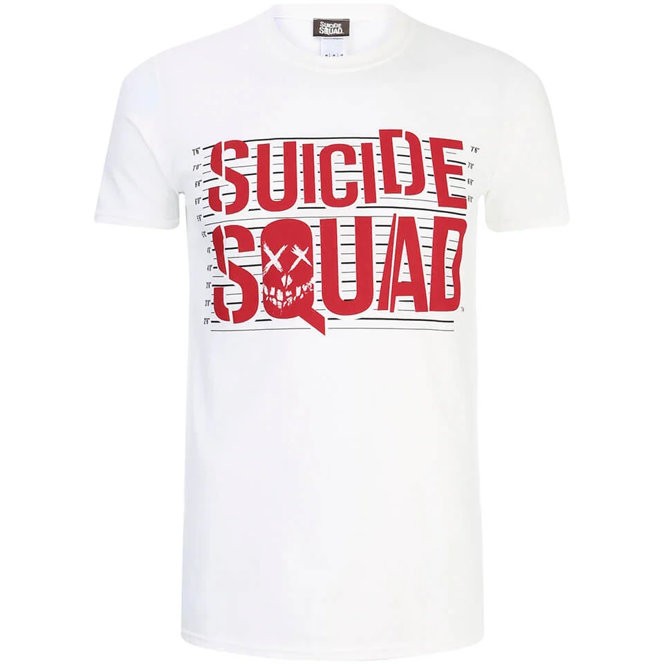 Suicide Squad Herren Line Up Logo T-Shirt - Weiß - S Bild 1