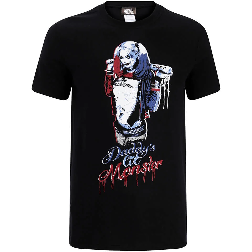 Suicide Squad Men's Harley Quinn Daddy's Lil Monster T-Shirt - Schwarz - L Bild 1