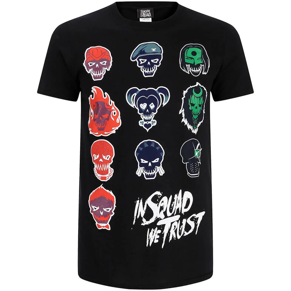 Suicide Squad Men's Villan Skull T-Shirt - Schwarz - S Bild 1