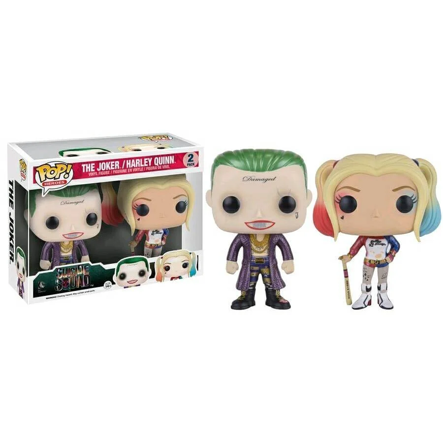 Suicide Squad POP! Vinyl Figuren Doppelpack Metallic Joker & Harley Quinn Bild 1