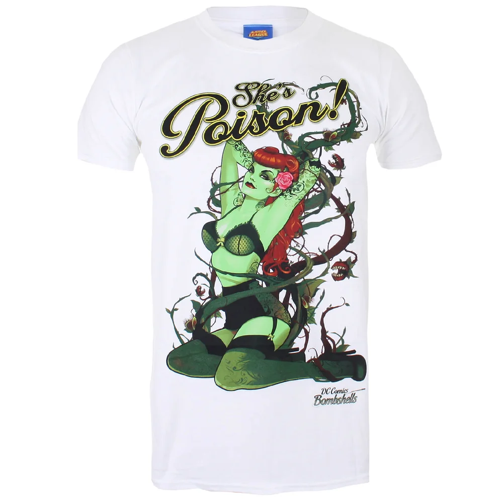 DC Bombshells Herren Poison Ivy T-Shirt - Weiß - S - Weiß Bild 1