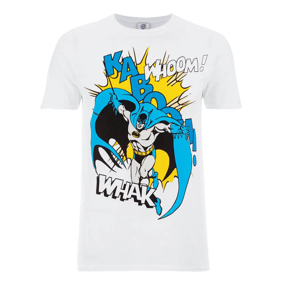 DC Comics Men's Batman Kaboom Whak Woom T-Shirt - Weiß - S Bild 1