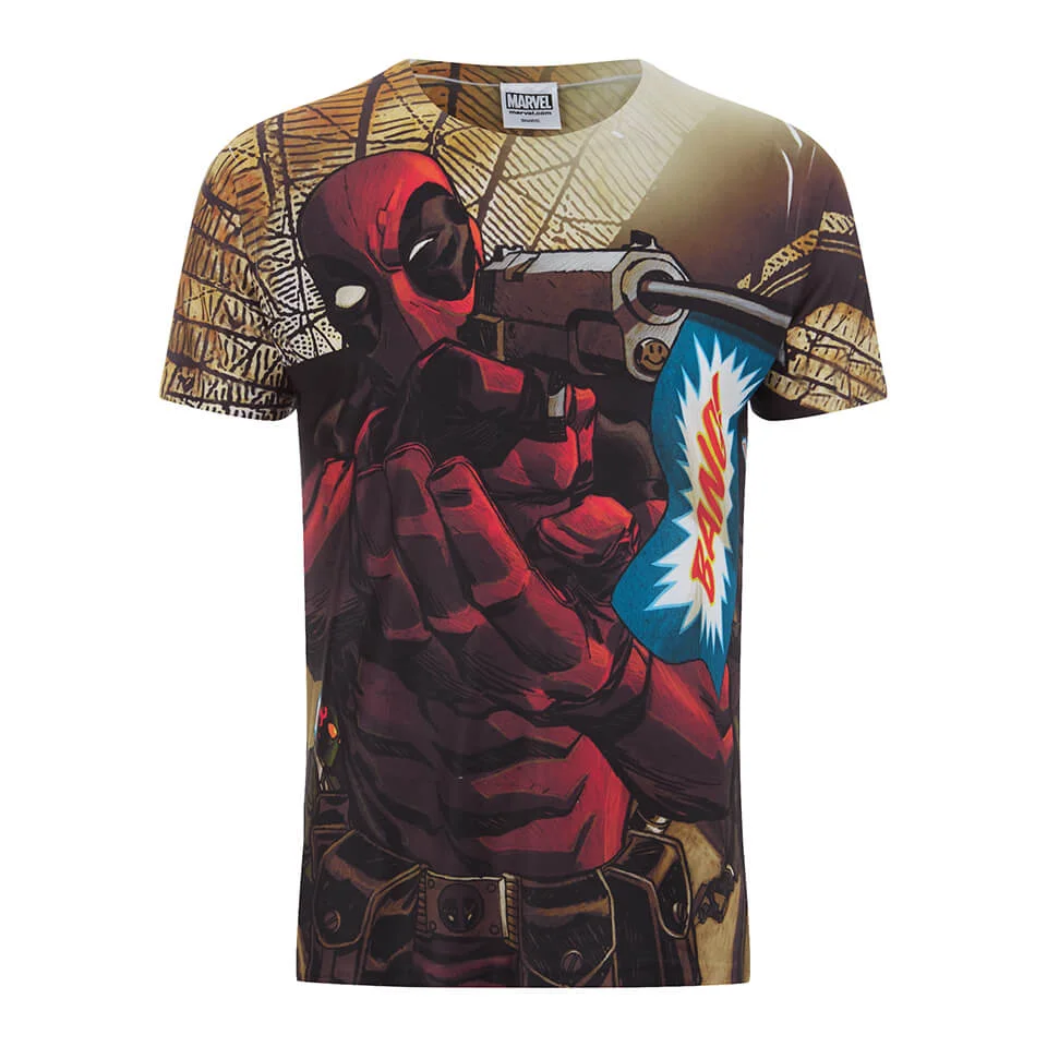Marvel Herren Deadpool Bang T-Shirt - Weiß - S - Weiß Bild 1