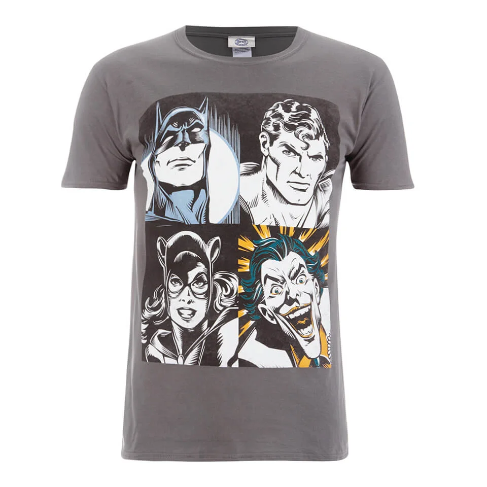DC Comics Men's Batman Face T-Shirt - Grau - S Bild 1