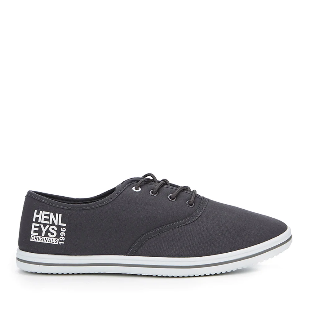 Henleys Men's Stash Canvas Pumps - Charcoal - UK 6 - Grau Bild 1
