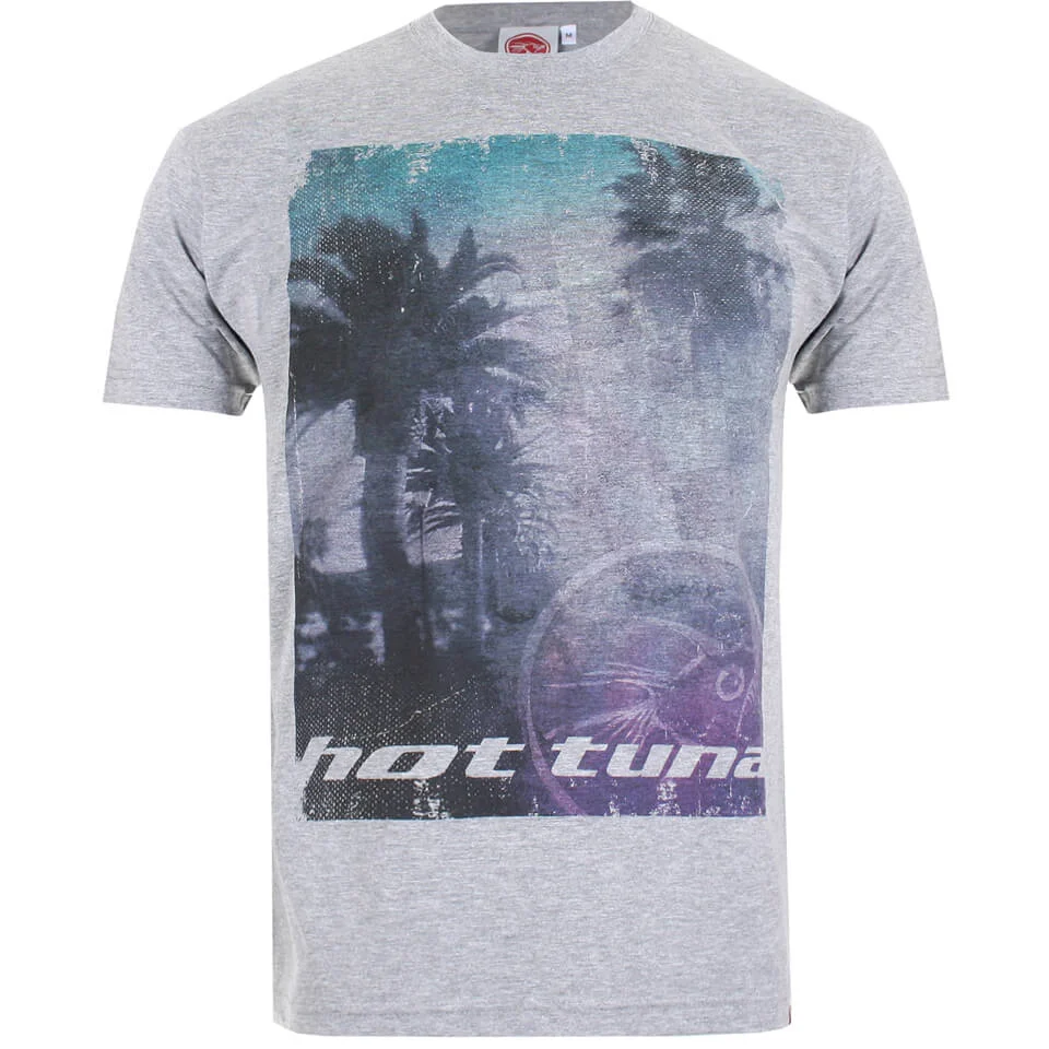 Hot Tuna Men's Palm Graphic T-Shirt - Grey Marl - S - Grau Bild 1