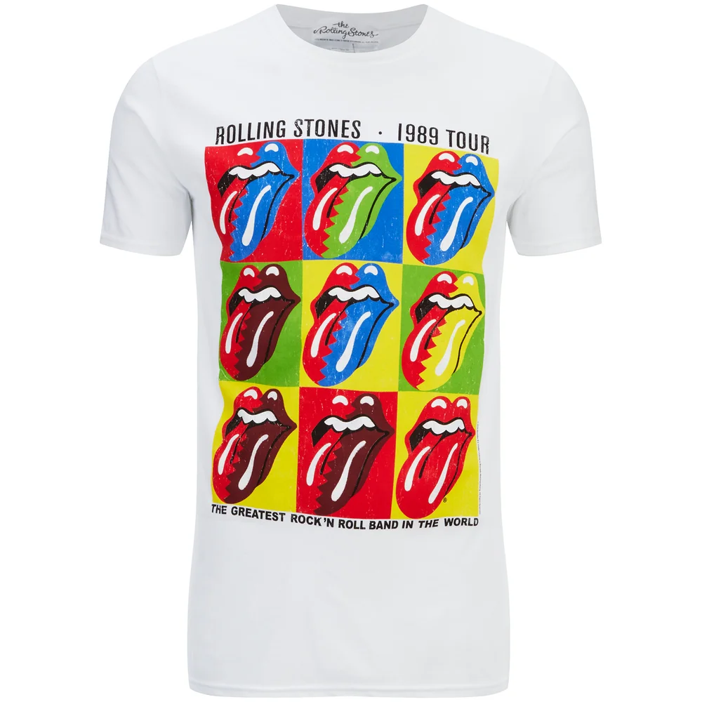 Rolling Stones Men's Forty Licks 1989 Tour T-Shirt - White - S - Weiß Bild 1