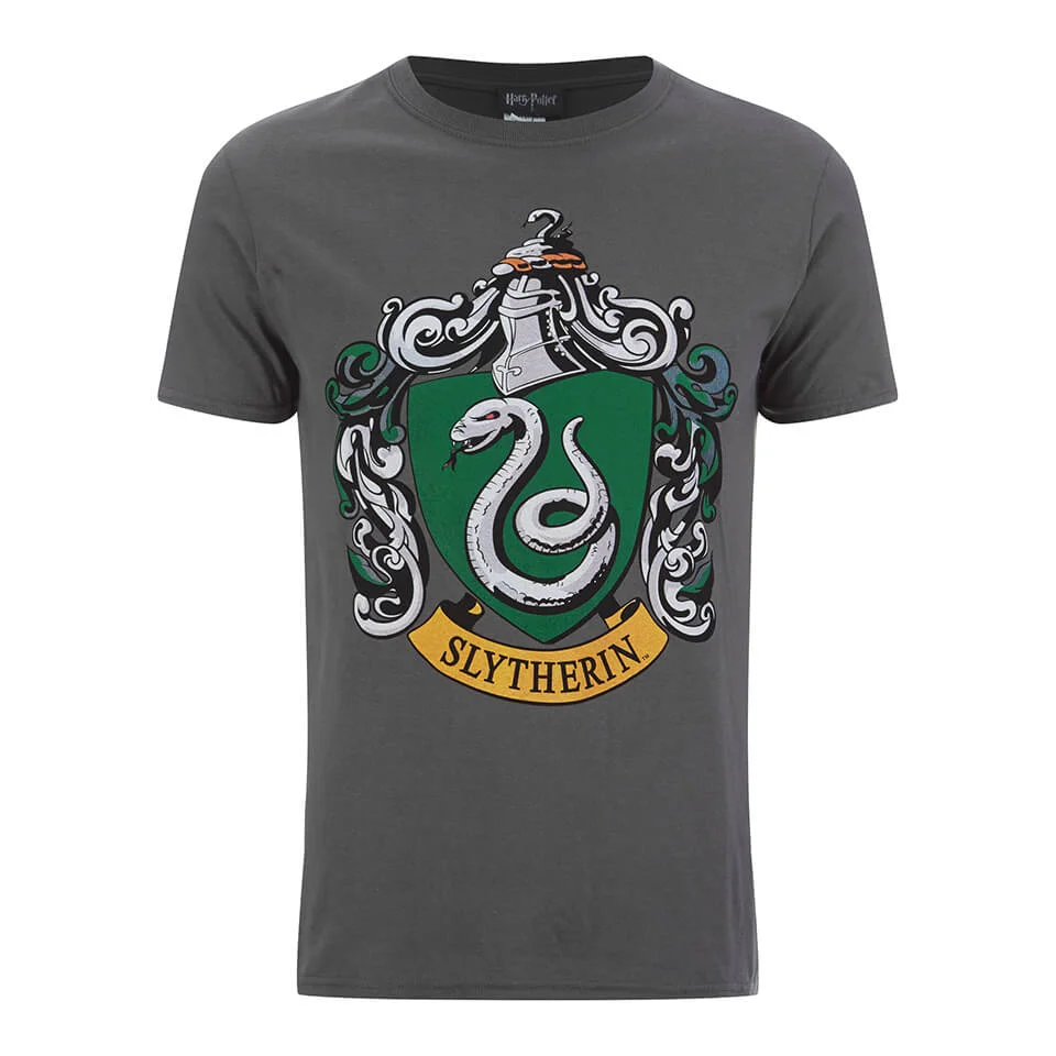 Harry Potter Herren Slytherin Shield T-Shirt - Grau - S Bild 1