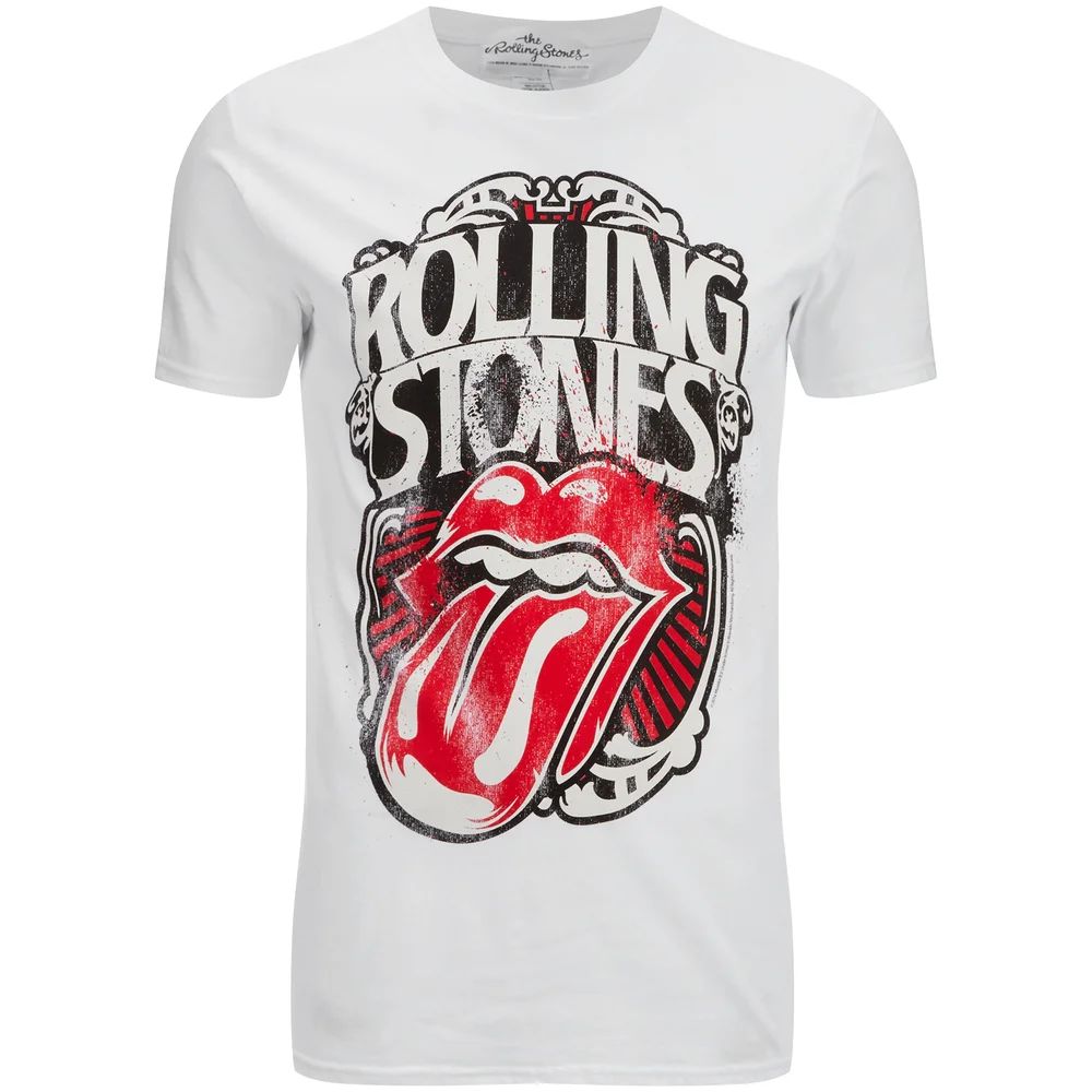 Rolling Stones Men's Logo Tongue T-Shirt - White - S Bild 1