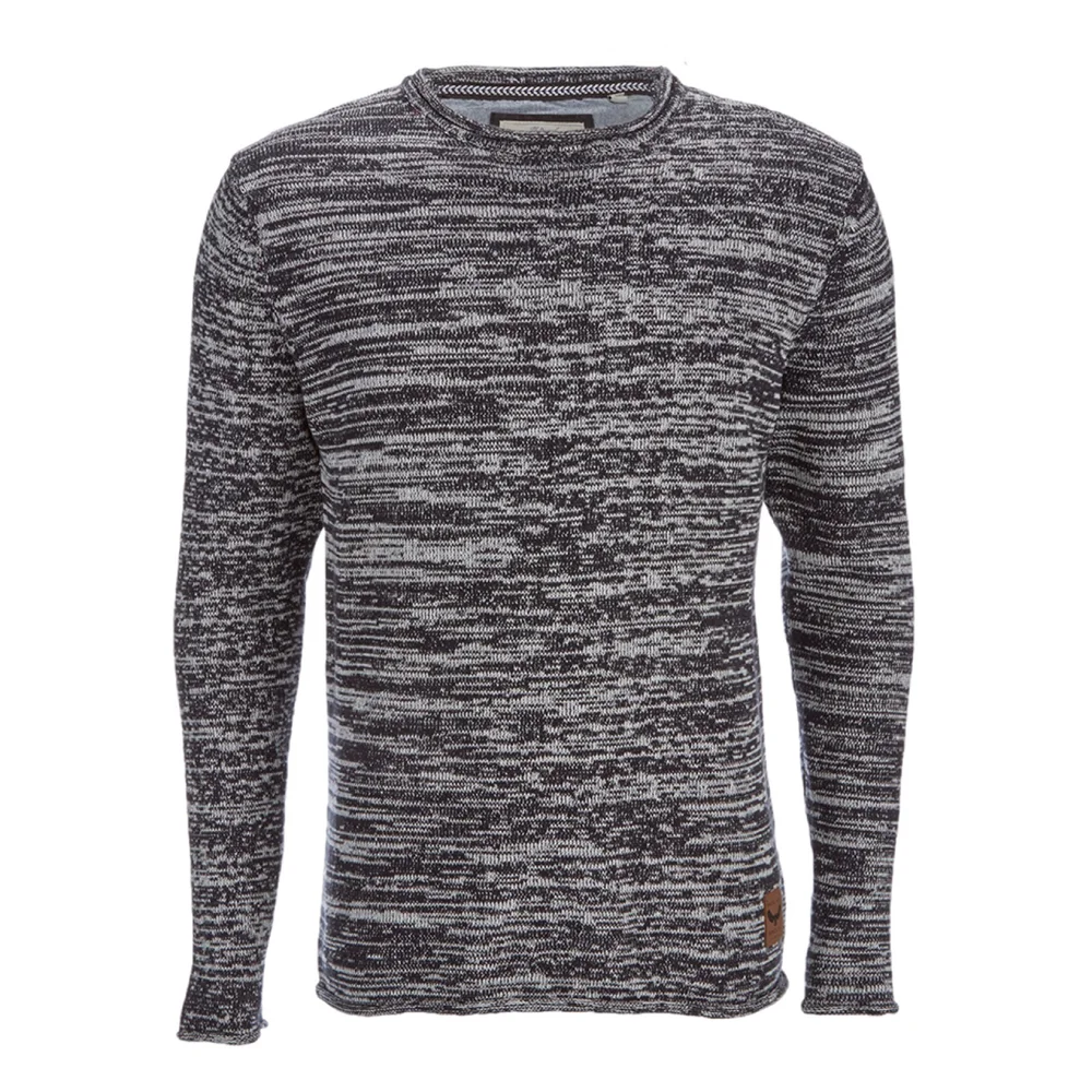 Brave Soul Men's Boren Marl Jumper - Navy Marl - S - Blau Bild 1