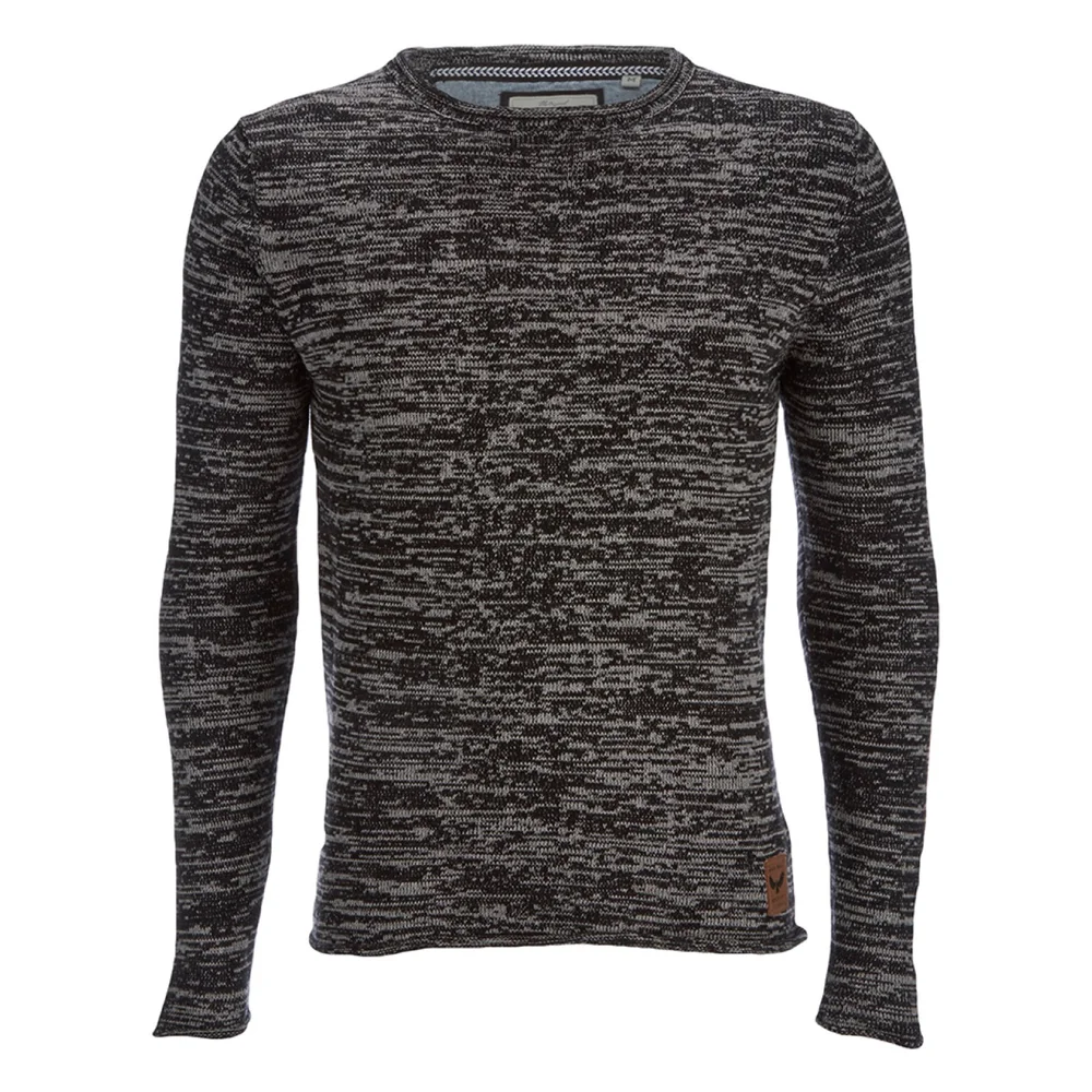 Brave Soul Men's Boren Marl Jumper - Black Marl - S - Schwarz Bild 1