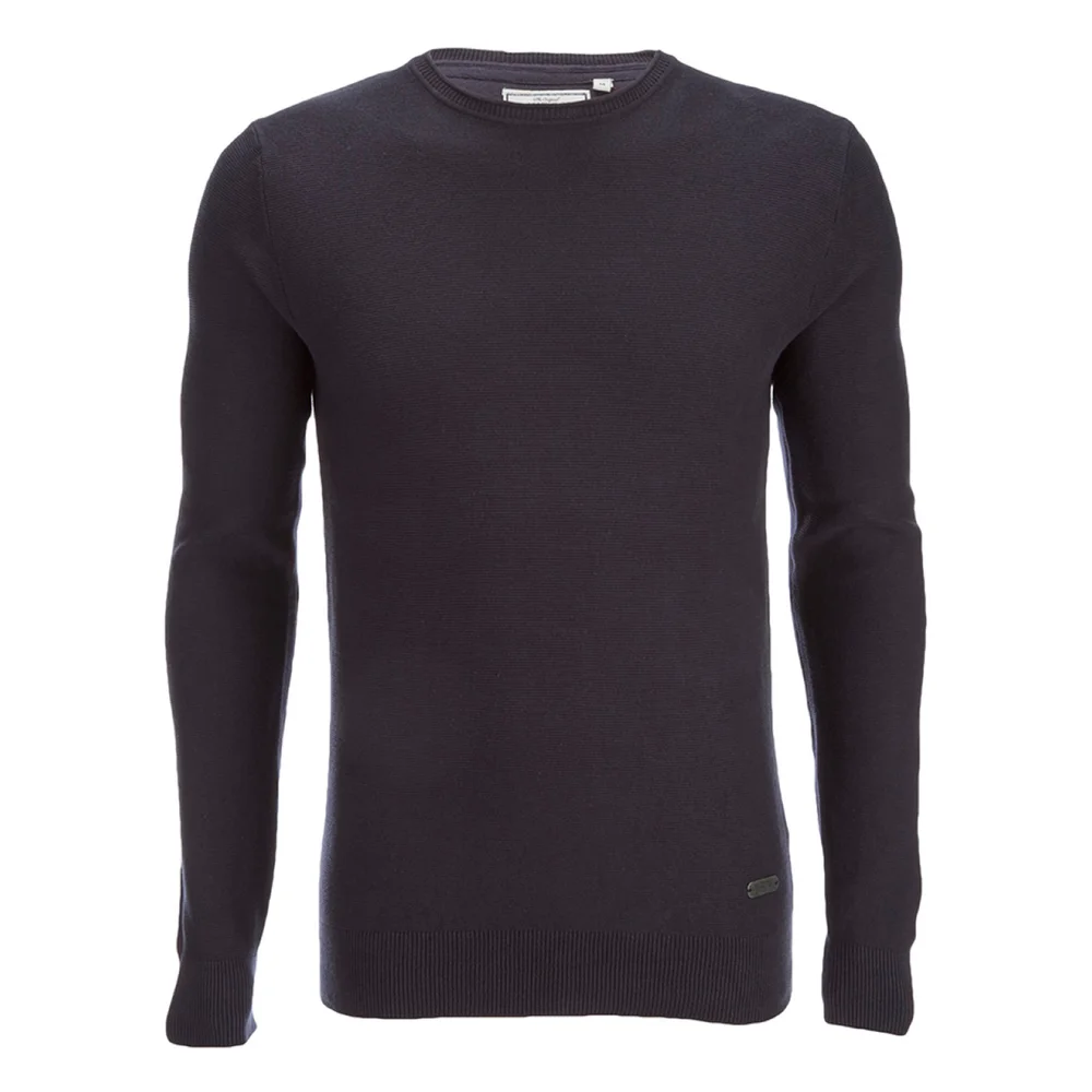 Brave Soul Men's Warren Roll Edge Jumper - Navy - S - Blau Bild 1