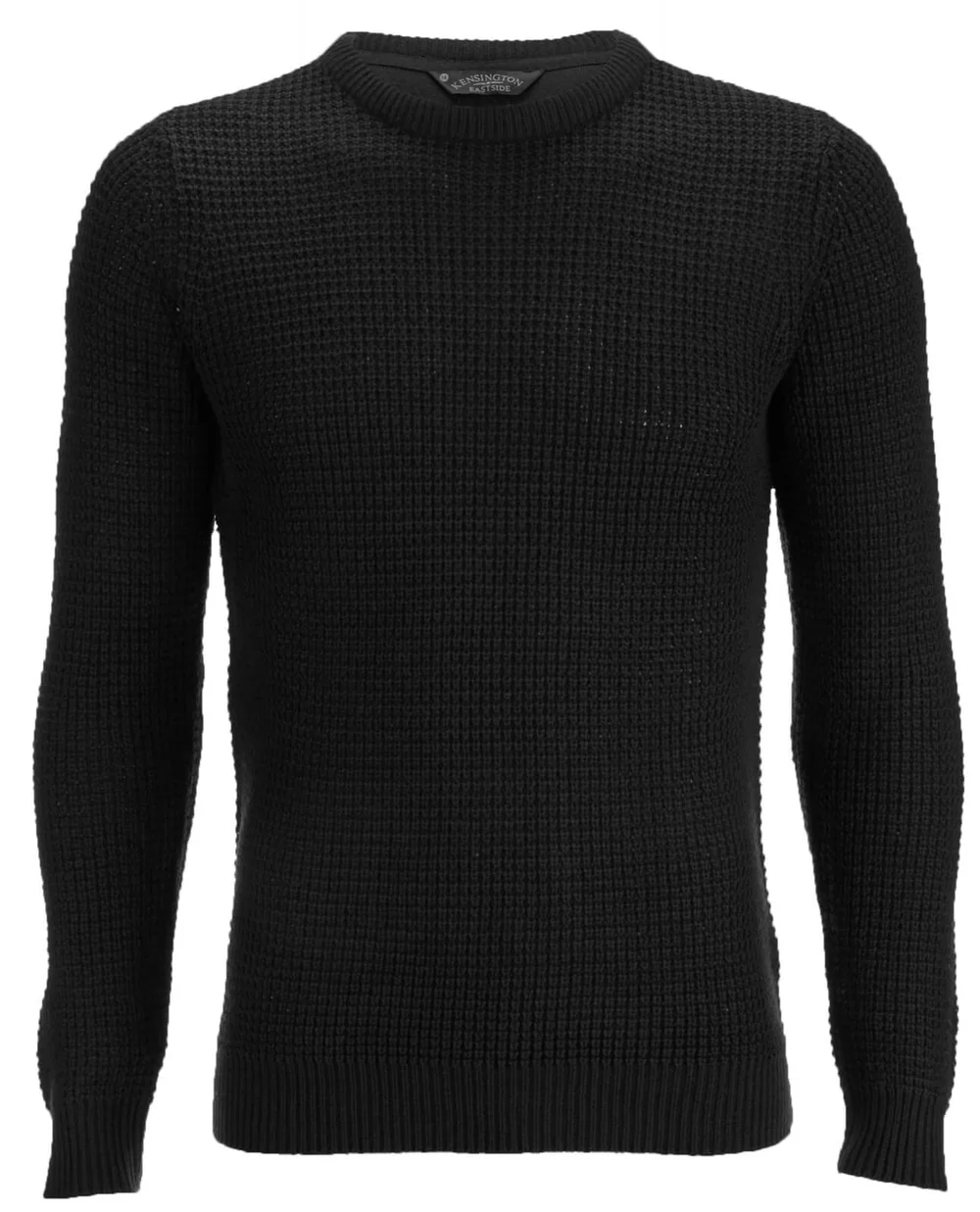 Kensington Eastside Men's Auldhome Textured Crew Neck Jumper - Black - M - Schwarz Bild 1
