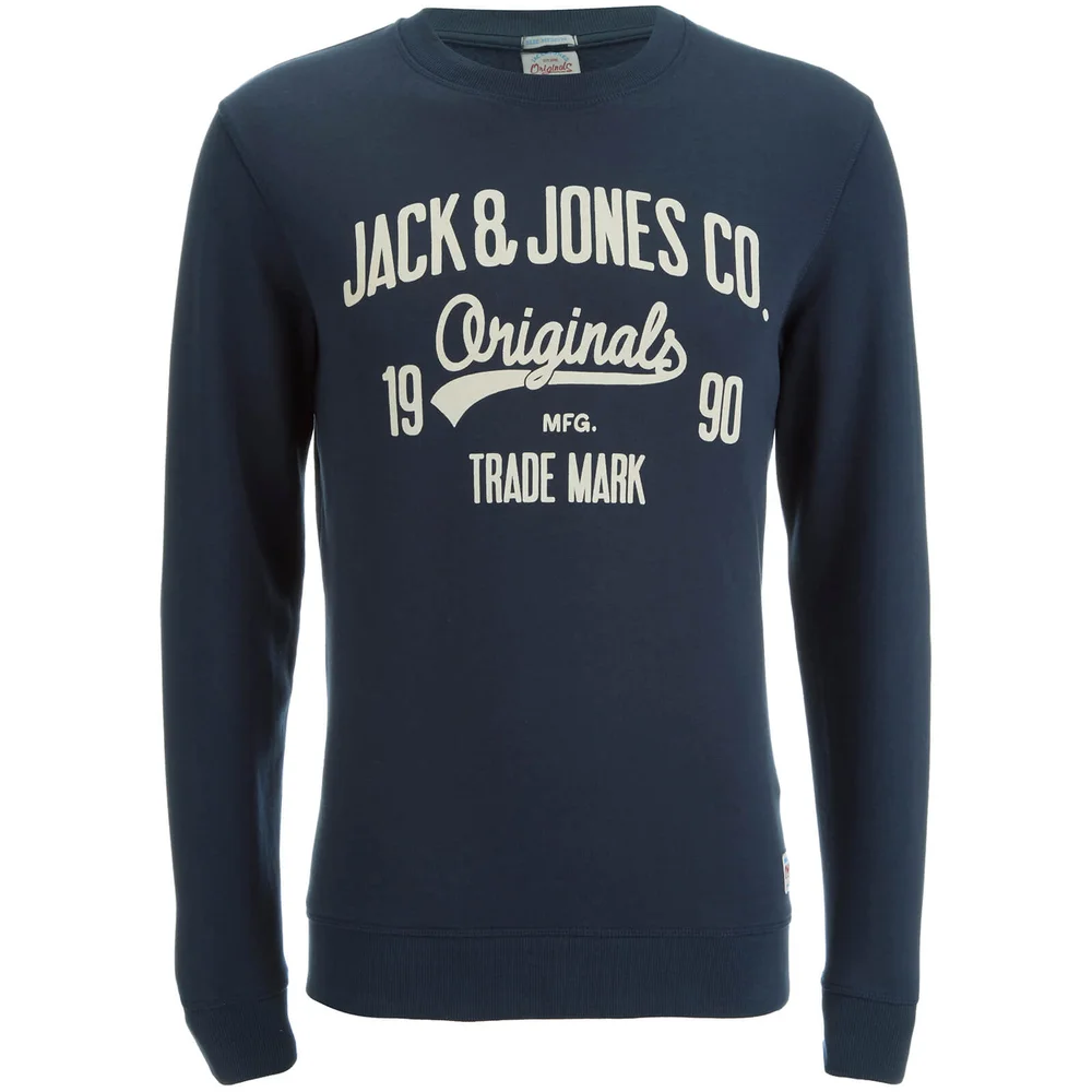 Jack & Jones Men's Originals Oskar Sweatshirt - Navy Blazer - S - Blau Bild 1