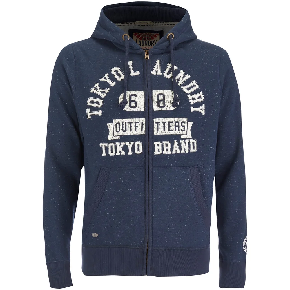 Tokyo Laundry Men's Hotchkiss Zip Through Hoody - Dark Navy - S - Marineblau Bild 1