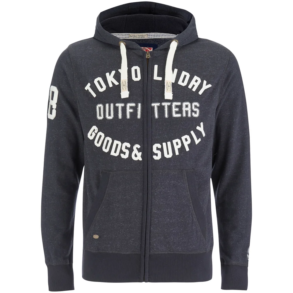Tokyo Laundry Men's Hawk Hills Zip Through Hoody - Charcoal Marl - S - Grau Bild 1