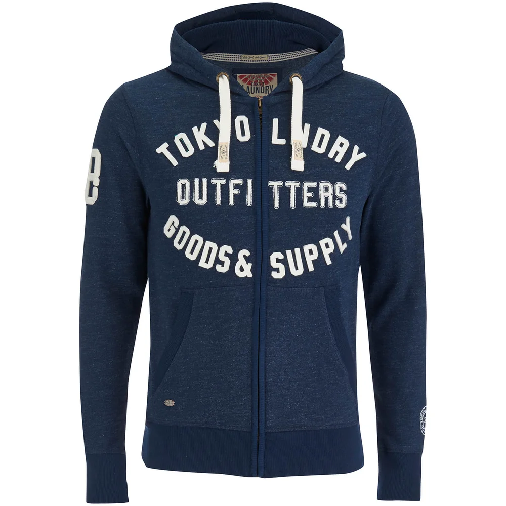 Tokyo Laundry Men's Hawk Hills Zip Through Hoody - Dark Navy - S - Marineblau Bild 1