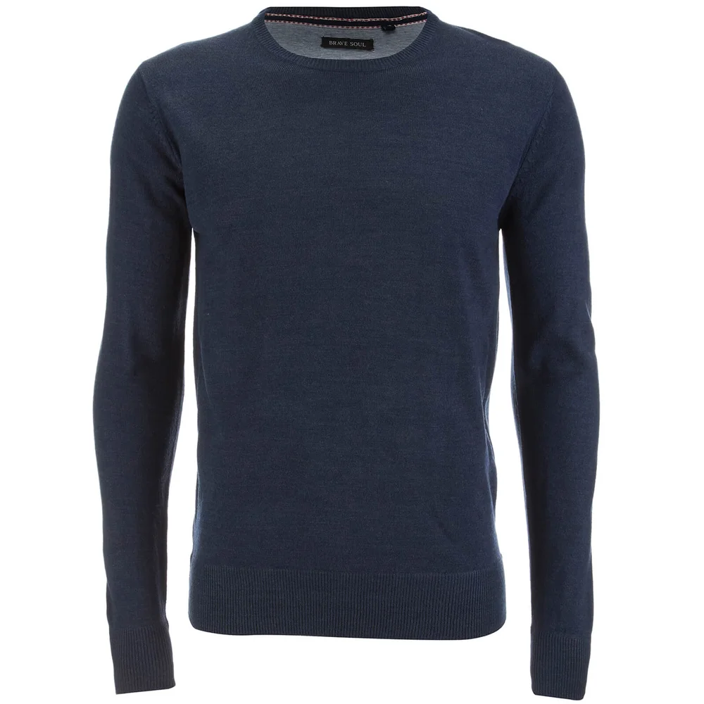 Brave Soul Men's Parse Supersoft Crew Neck Jumper - Royal Blue - M - Blau Bild 1