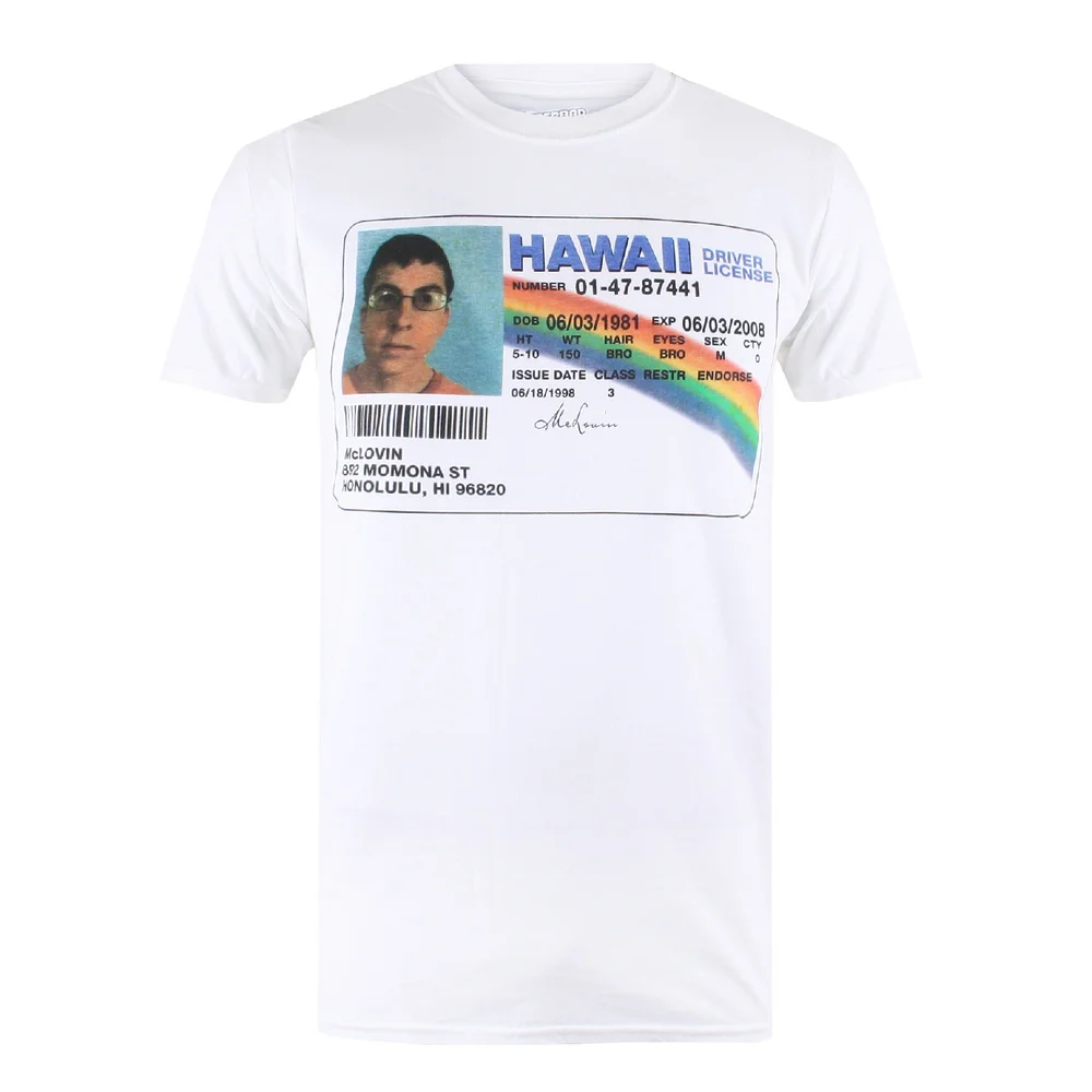 Superbad Men's McLovin License T-Shirt - Schwarz - S - Weiß Bild 1