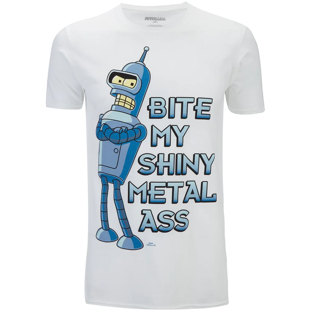 Futurama Männer Bender Bite T-Shirt - Weiß - S - Weiß Bild 1