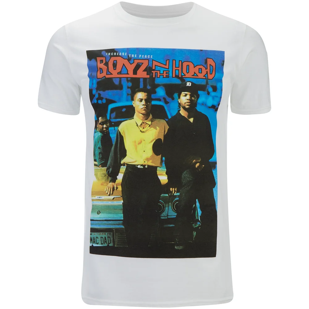 Boys In The Hood Men's Poster T-Shirt - Weiß - S - Weiß Bild 1