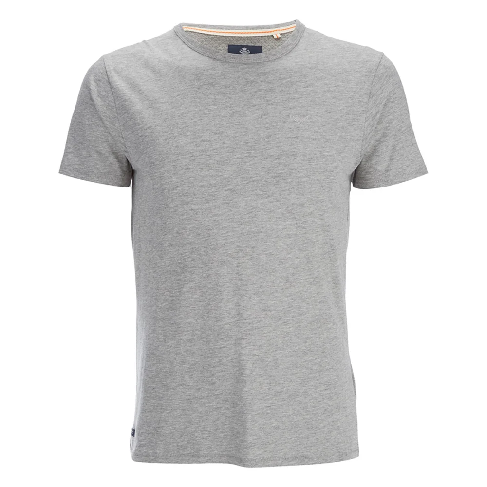 Threadbare Men's William Plain Crew Neck T-Shirt - Grey Marl - S - Grau Bild 1