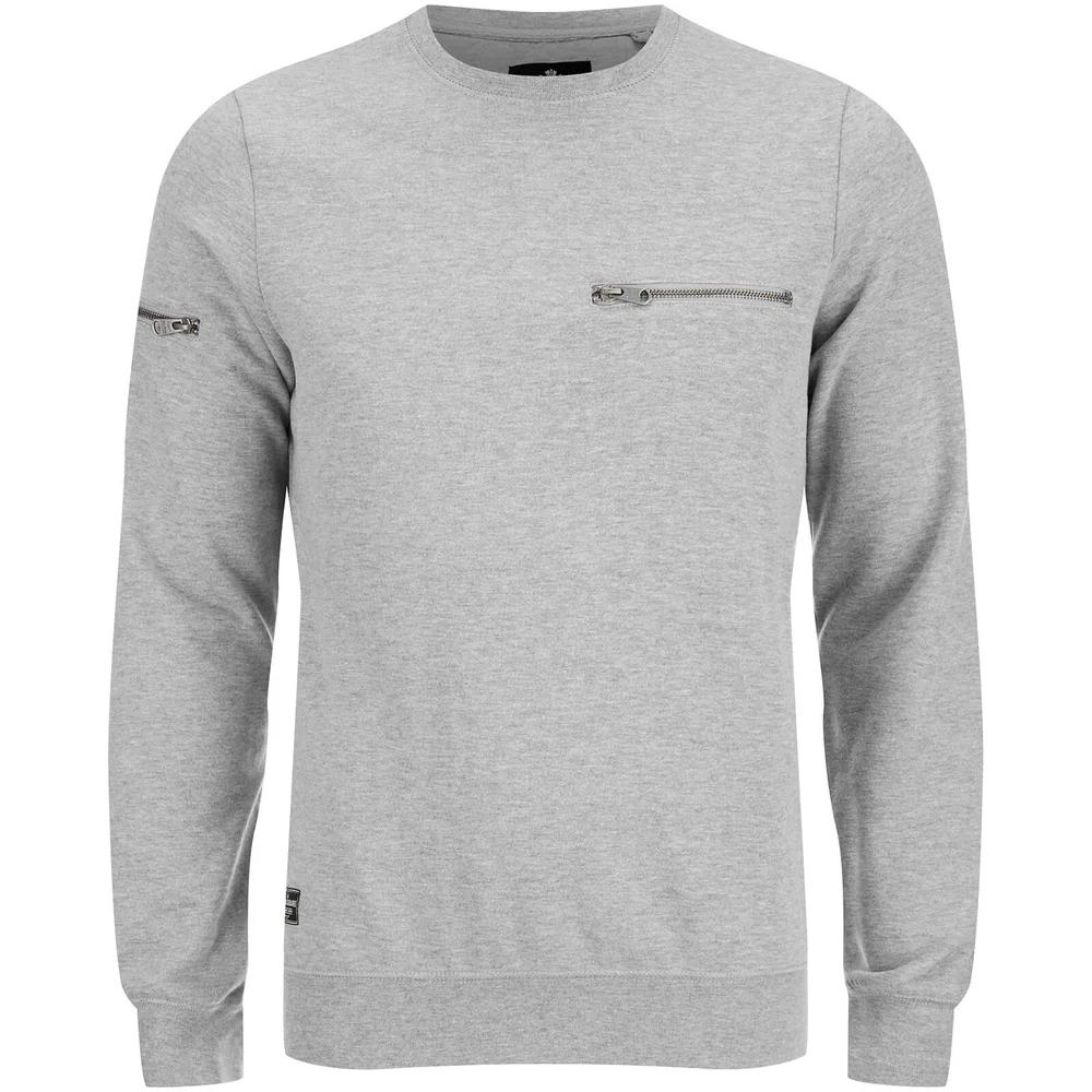 Threadbare Men's Chapel Crew Neck Sweatshirt - Grey Marl - S - Grau Bild 1