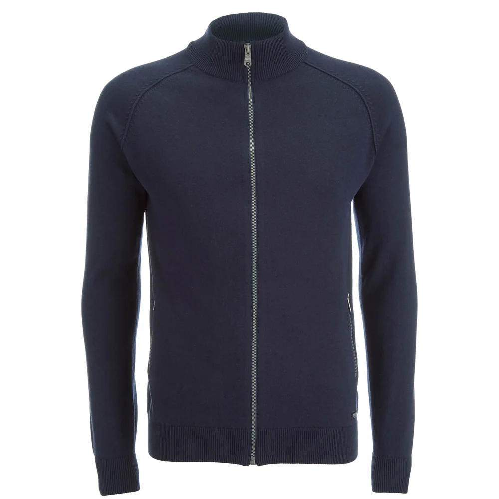 Threadbare Men's Elmer Full Zip Neck Jumper - Rich Navy - S - Marineblau Bild 1
