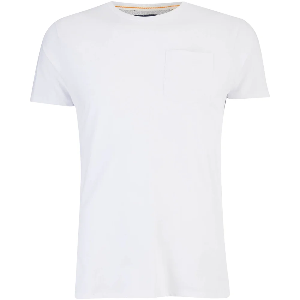 Threadbare Men's Jack Pocket Crew Neck T-Shirt - White - S - Weiß Bild 1