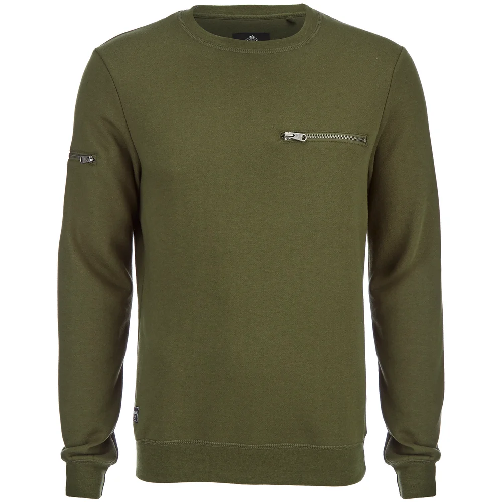 Threadbare Men's Chapel Crew Neck Sweatshirt - Khaki - S - Grün Bild 1