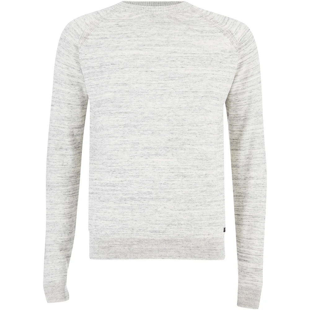 Threadbare Men's Tuscan Raglan Jumper - Light Grey - S - Grau Bild 1