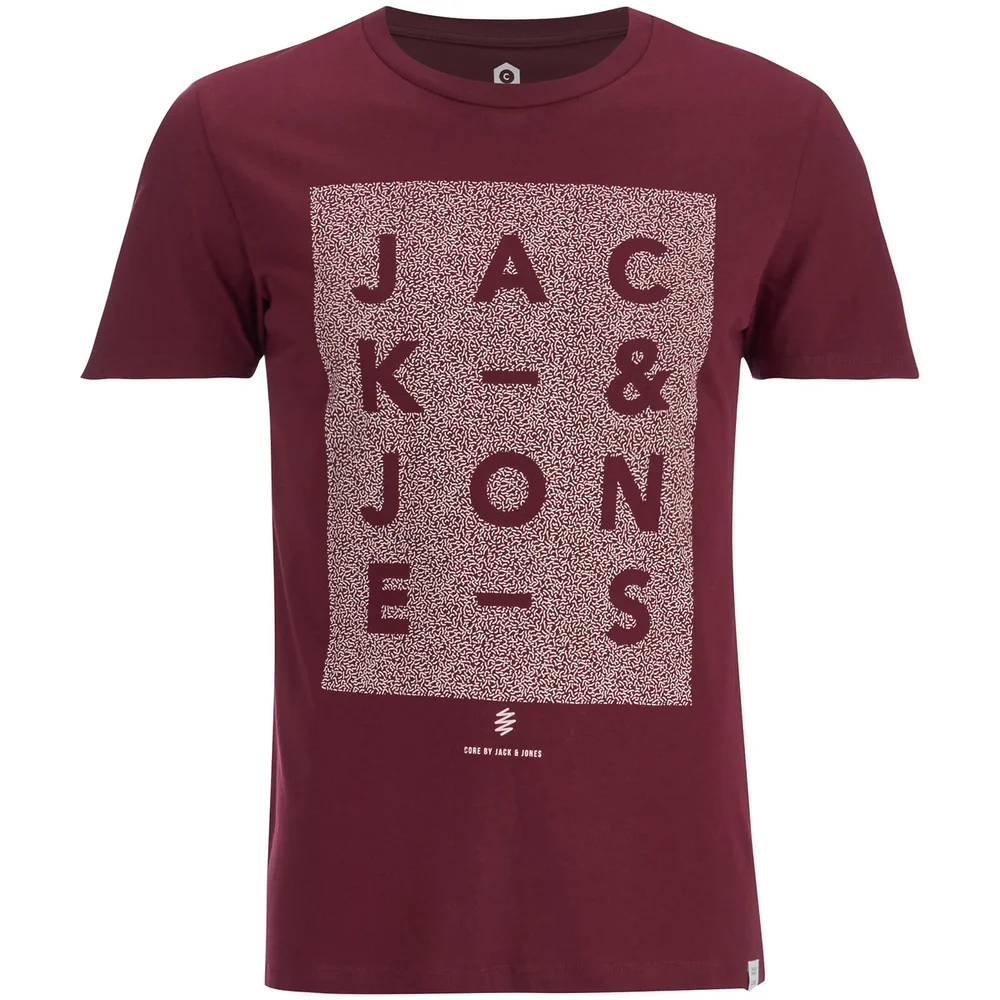 Jack & Jones Men's Core Paris Print T-Shirt - Port - S - Bordeauxrot Bild 1