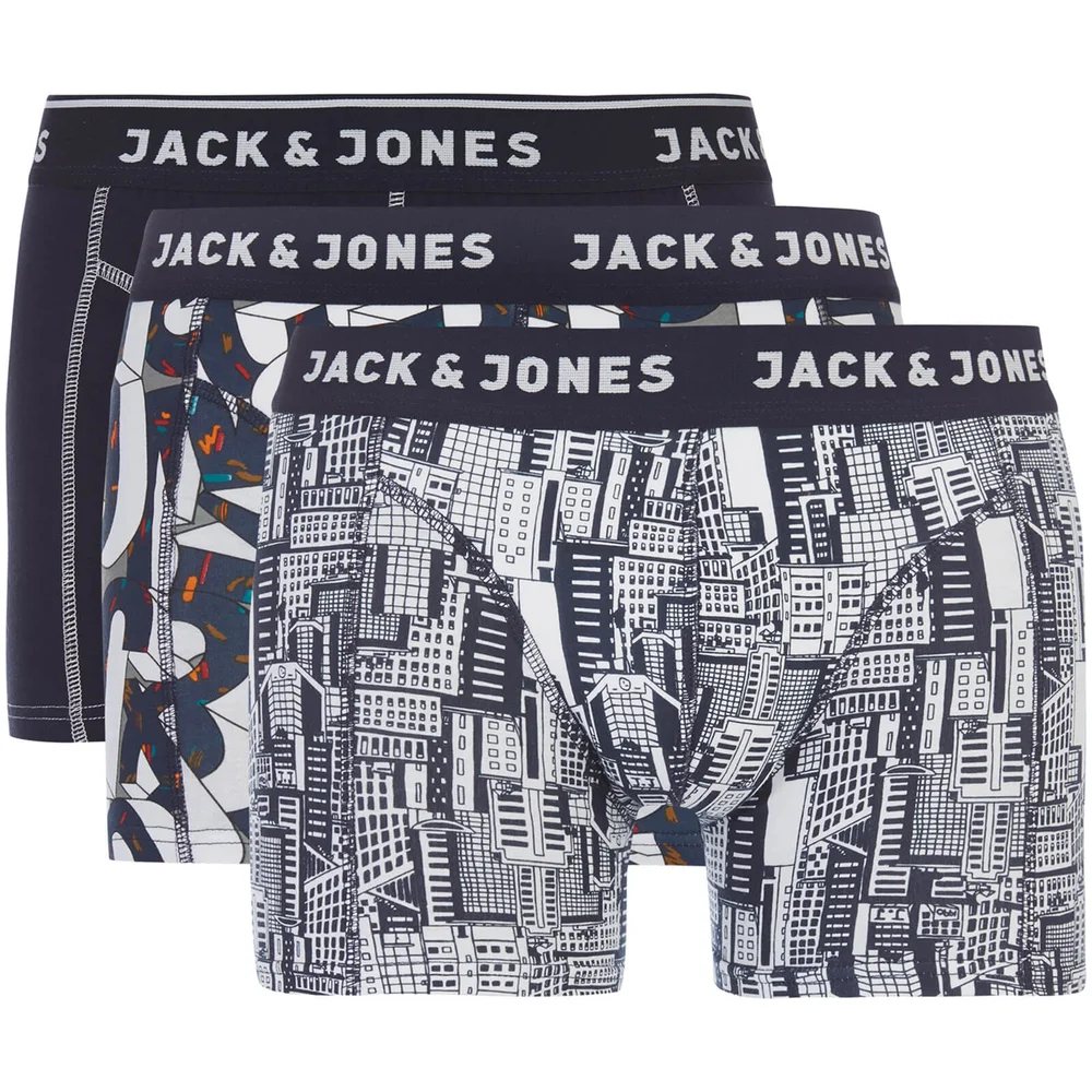Jack & Jones Men's Canterbury 3-Pack Boxers - Navy Blazer - S - Blau Bild 1