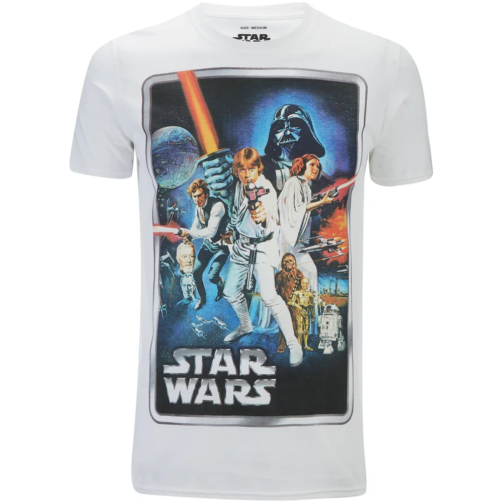 Star Wars Herren New Hope Poster T-Shirt - Weiß - S - Weiß Bild 1