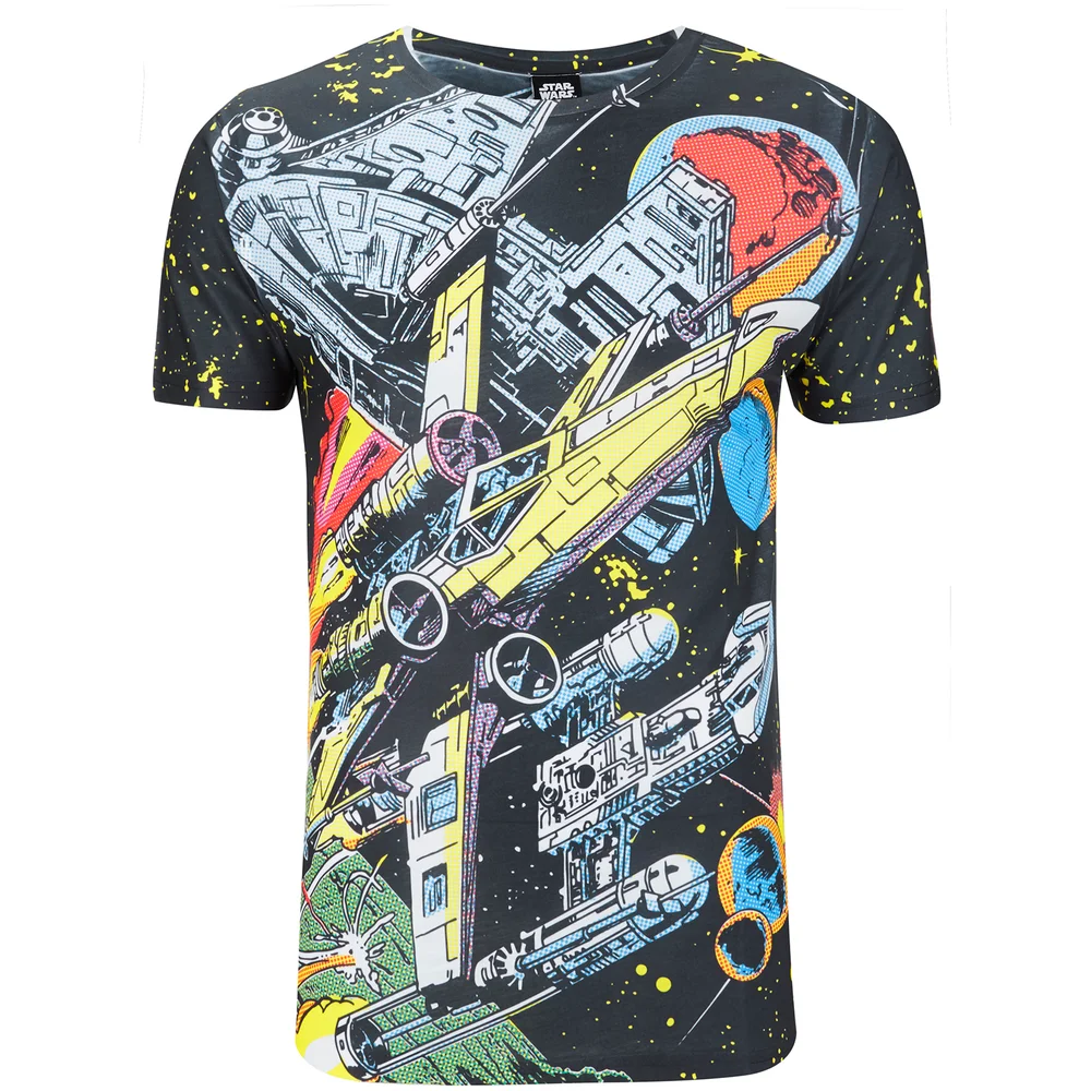 Star Wars Herren Comic Battle T-Shirt - Weiß - S - Weiß Bild 1
