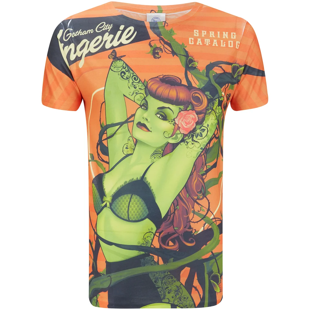 DC Comics Herren Bombshell Poison Ivy T-Shirt - Rot - S Bild 1