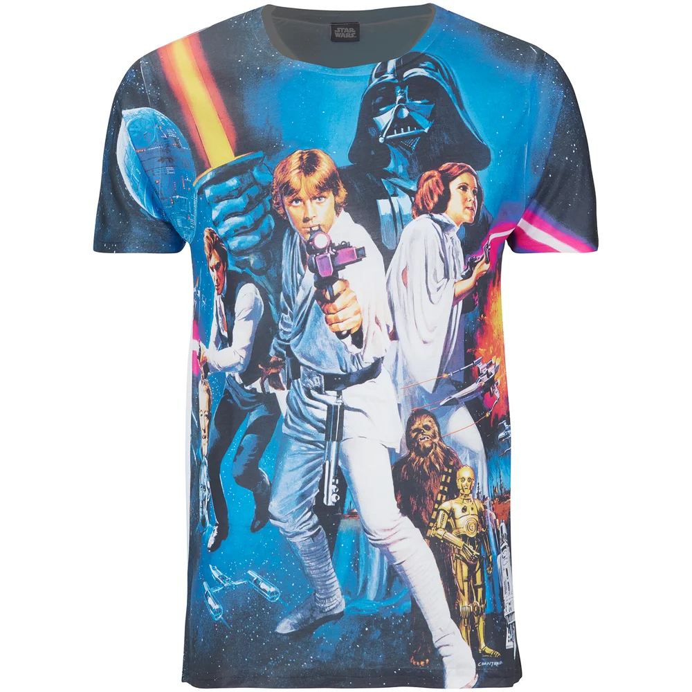 Star Wars Herren Classic Poster T-Shirt - Schwarz - S - Schwarz Bild 1