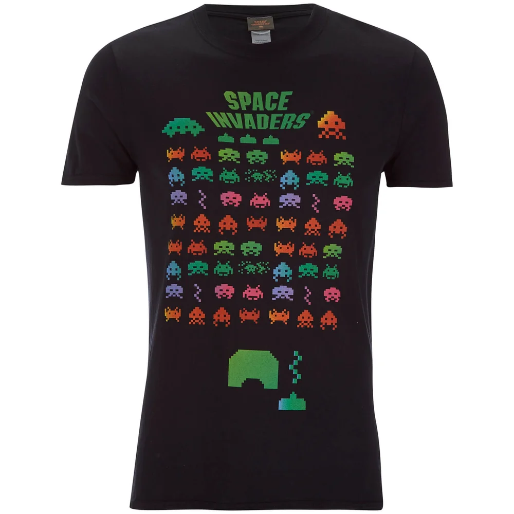 Atari Herren Space Invaders Rainbow Arcade Game T-Shirt - Schwarz - S - Schwarz Bild 1