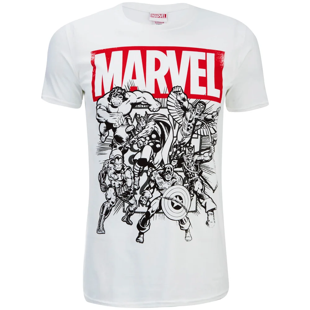 Marvel Herren Collection T-Shirt - Weiß - S - Weiß Bild 1
