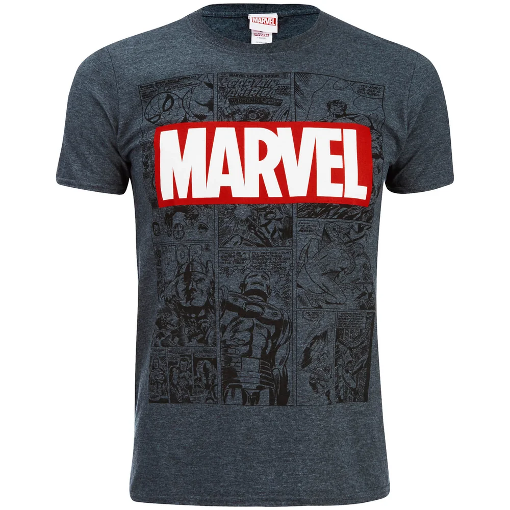 Marvel Herren Mono Comic T-Shirt - Dunkel Grau - S - Grau Bild 1