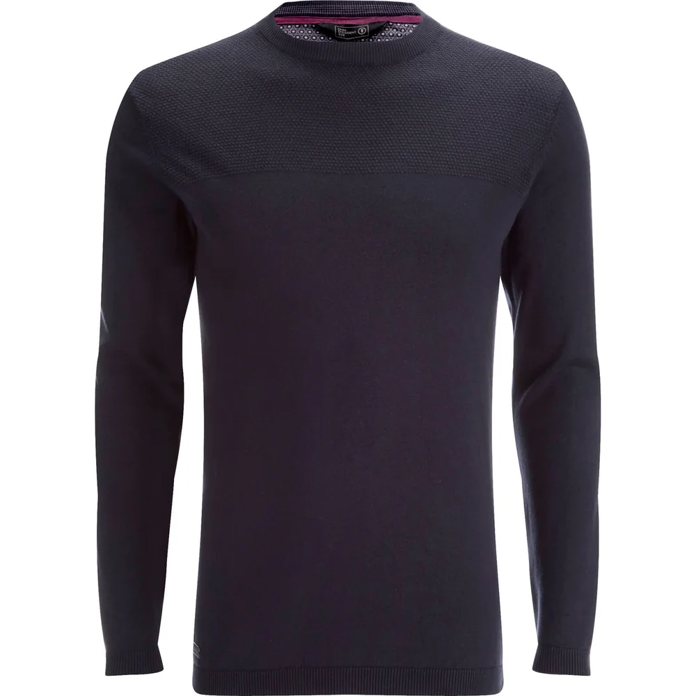 Dissident Men's Stelios Crew Neck Jumper - Dark Navy - S - Marineblau Bild 1