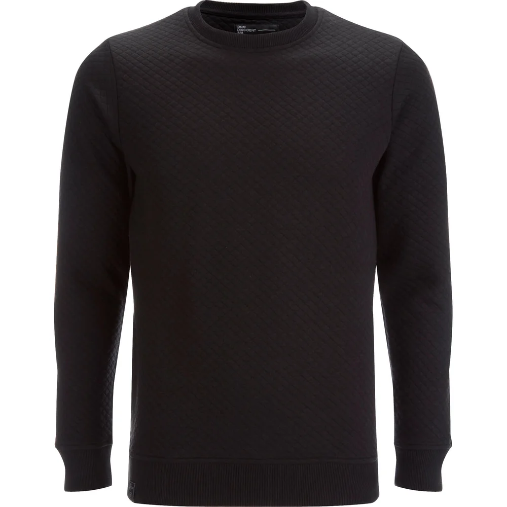 Dissident Men's Claredale Quilted Sweatshirt - Black - S - Schwarz Bild 1