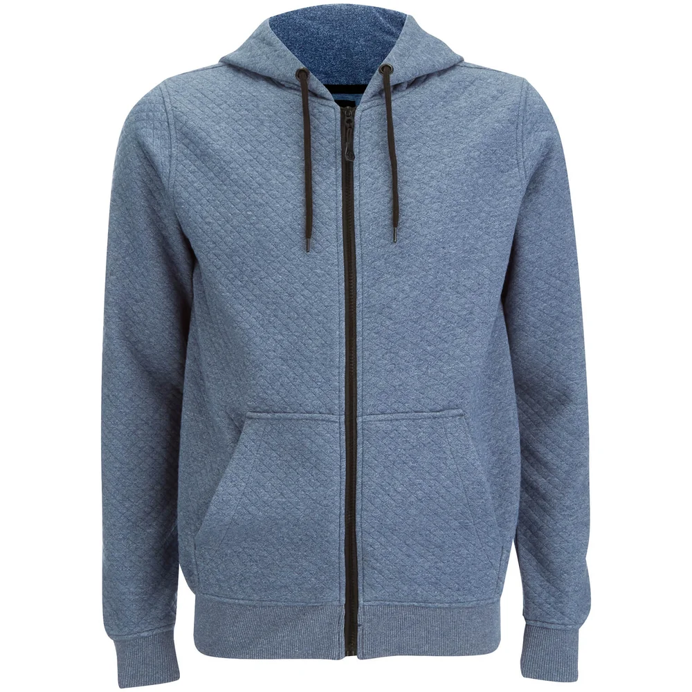 Dissident Men's Dryden Quilted Zip Through Hoody - Blue - S - Blau Bild 1