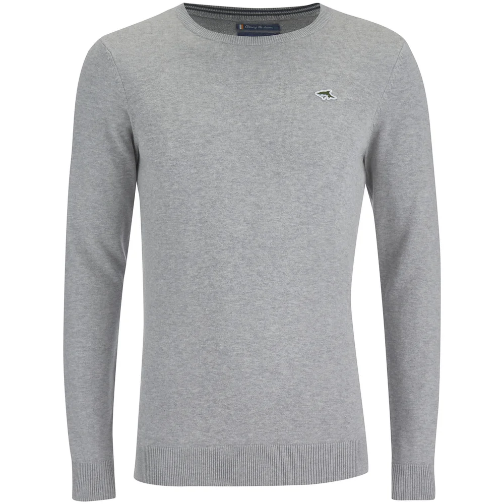 Le Shark Men's Union Cotton Crew Neck Jumper - Light Grey Marl - S - Grau Bild 1