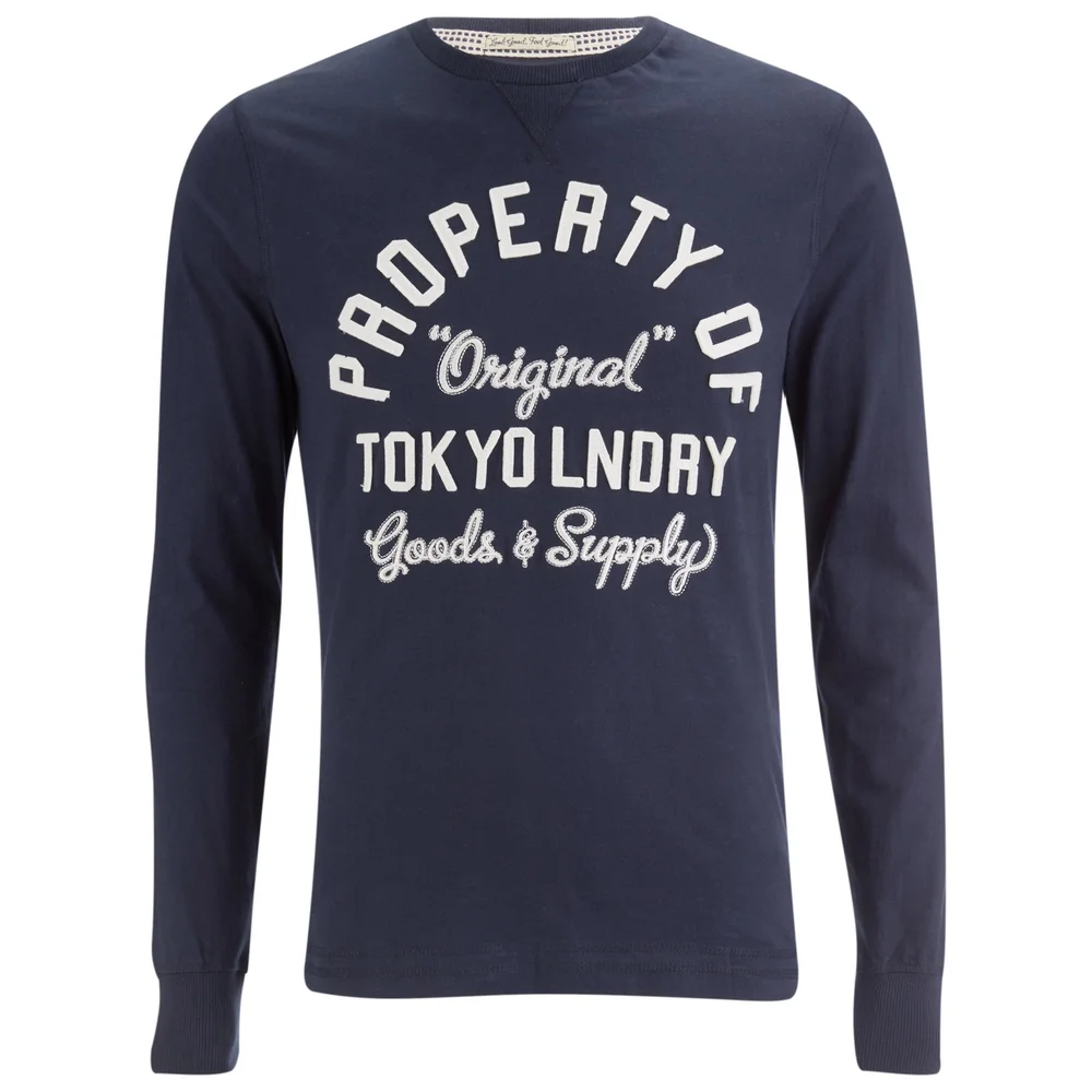 Tokyo Laundry Men's Rowe Creek Long Sleeve Top - Dress Blue - S - Blau Bild 1