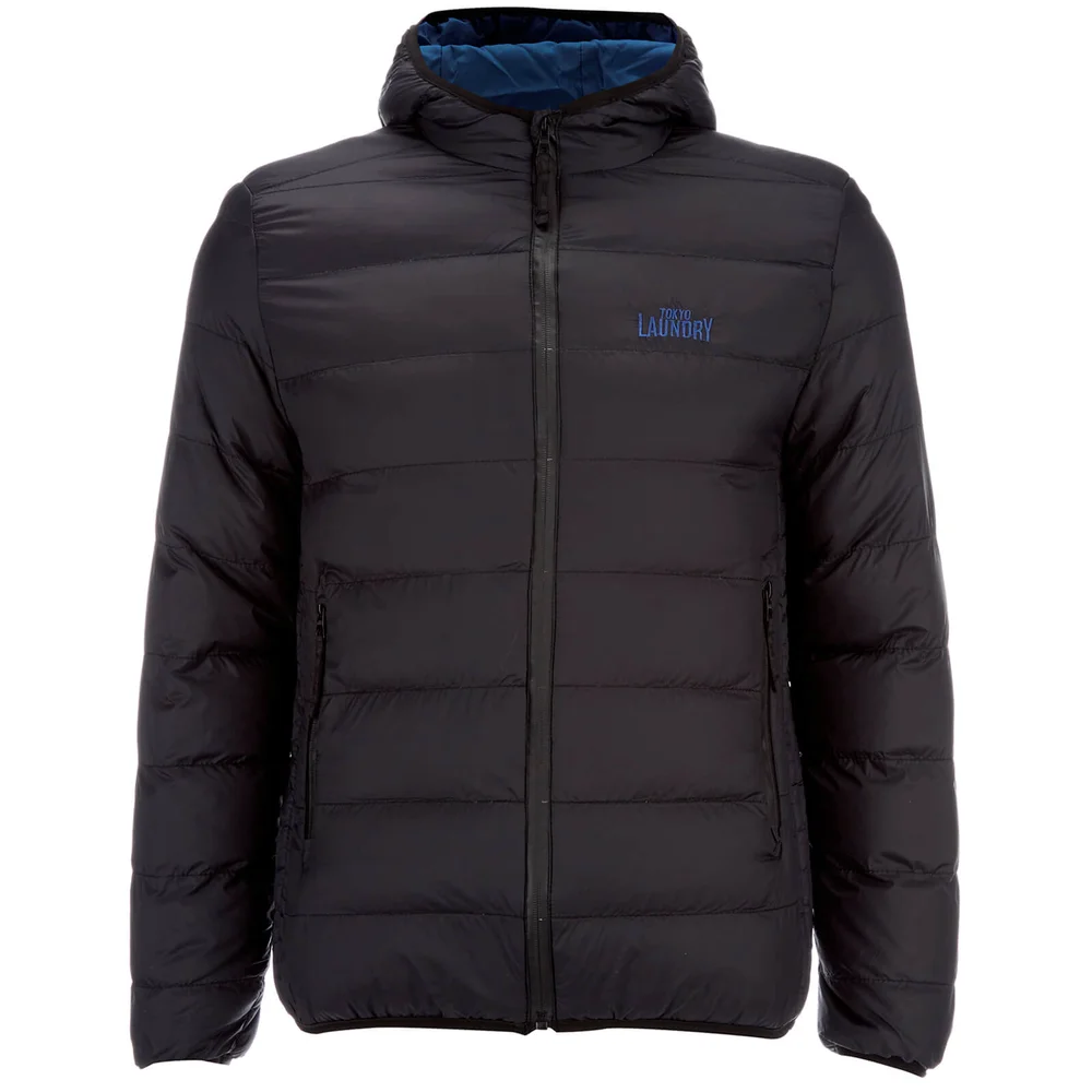 Tokyo Laundry Men's Nickleby Hooded Padded Jacket - Black - S - Schwarz Bild 1