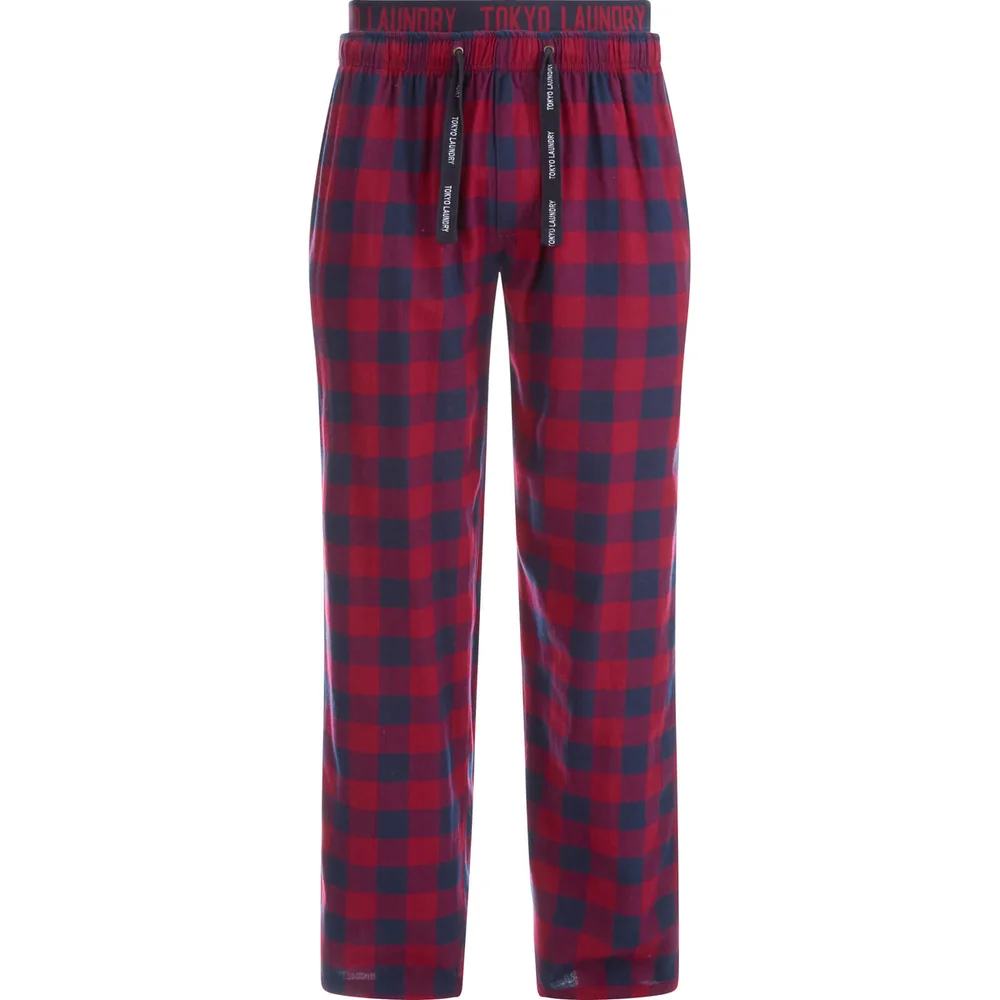 Tokyo Laundry Men's Cliffords Flannel Lounge Pants - Rumba Red - S - Rot Bild 1