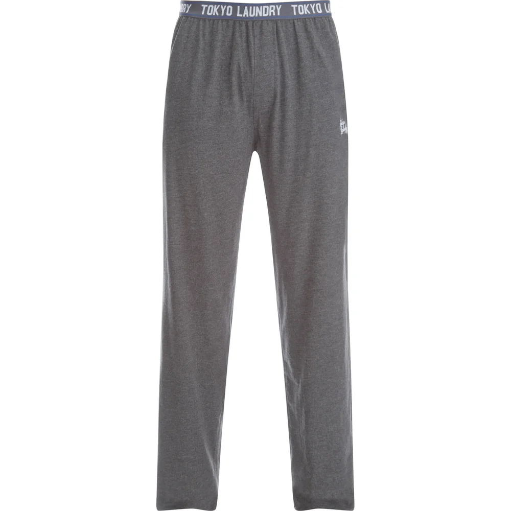 Tokyo Laundry Men's Corsham Jersey Lounge Pants - Charcoal Marl - S - Grau Bild 1